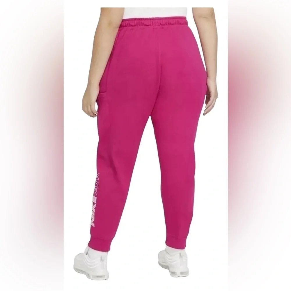 NWT Nike Air Plus Size Sportswear Fleece Jogger Sweatpants Fuchsia Pink Size 2X